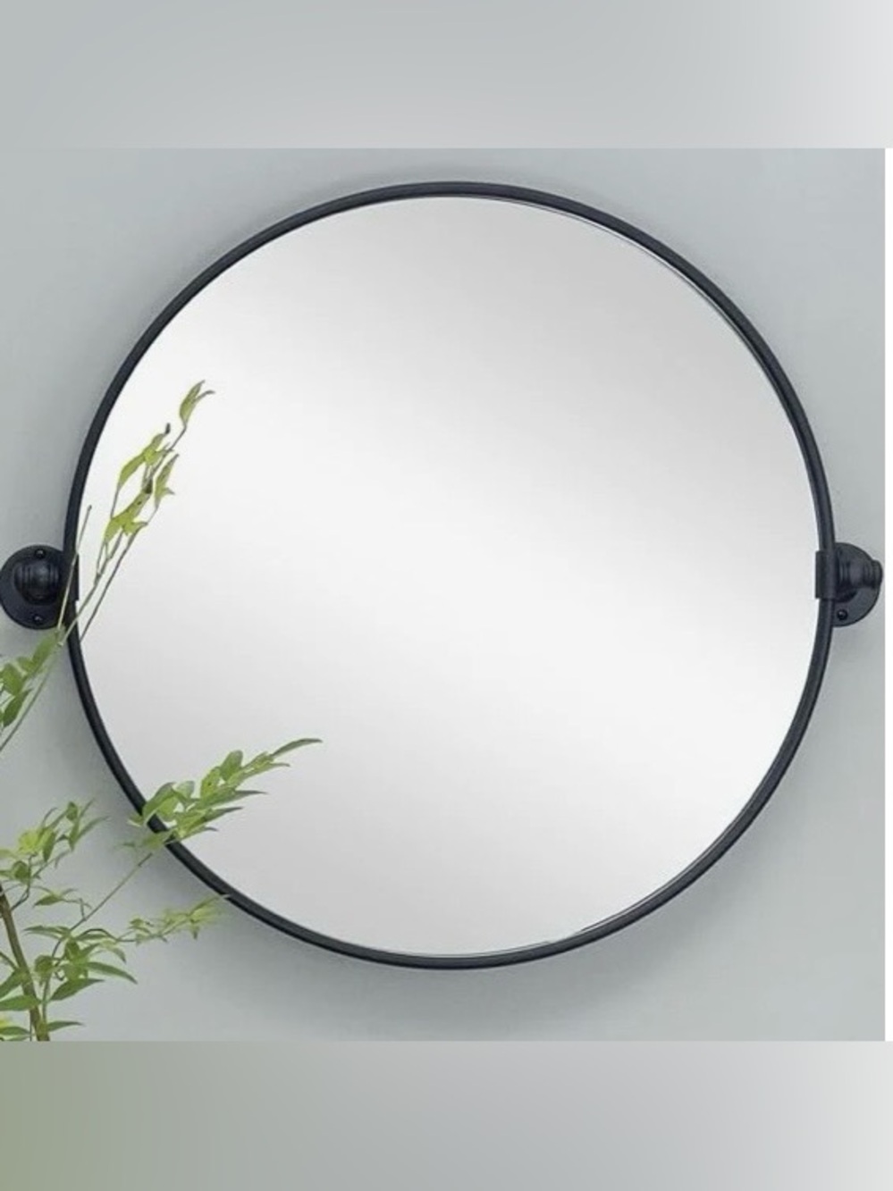 Hobby Lobby Round Black Metal Pivot  Wall Mirror